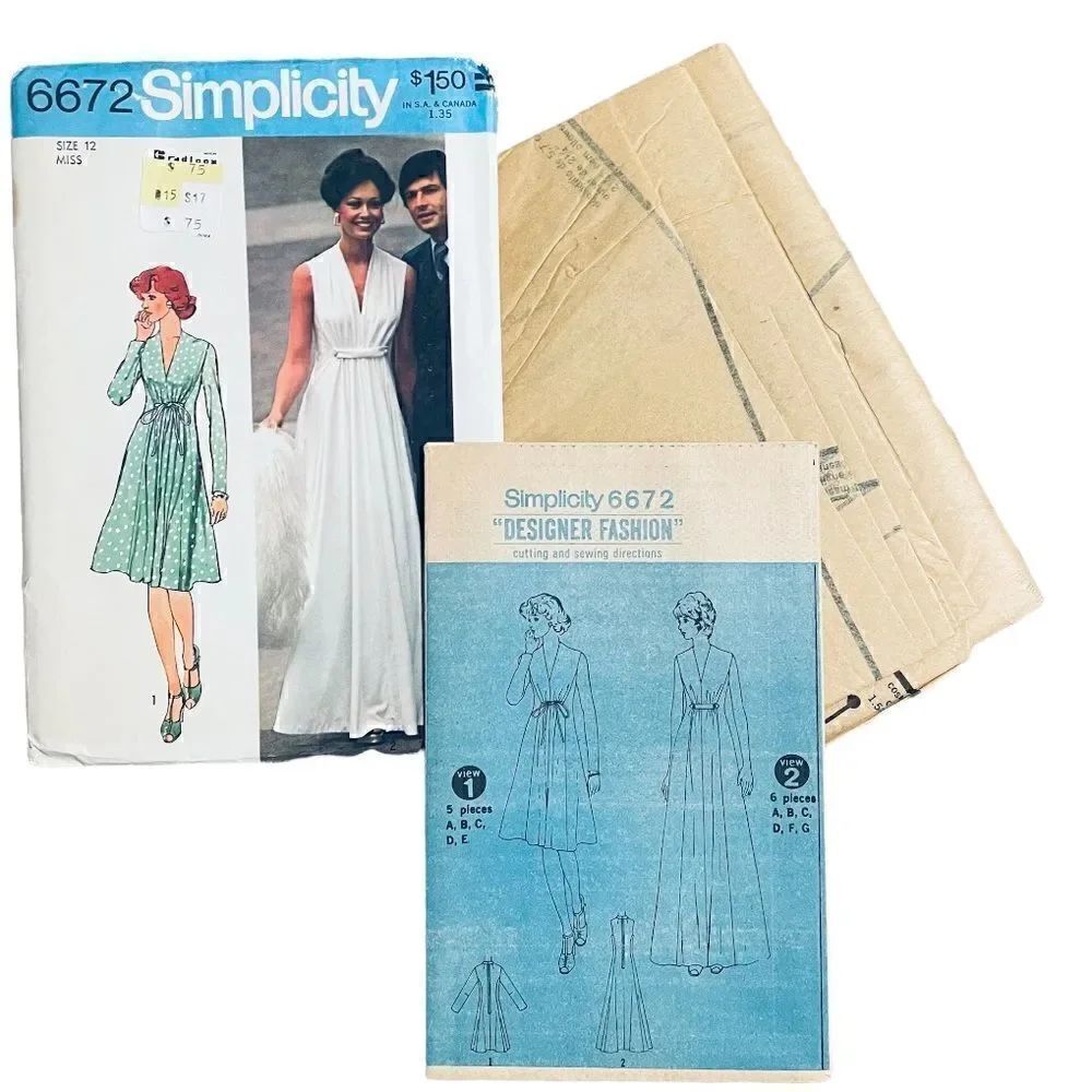 Early 1970s Dress Patterns Selection of 4. - Picture 7 of 13